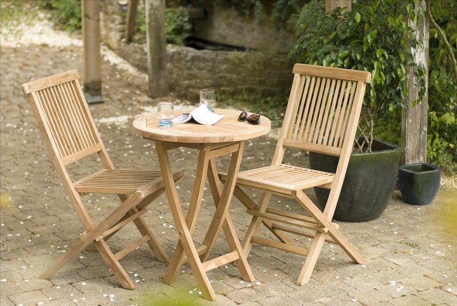 Salle à manger en teck massif pour extérieur table + 6 chaises summer bois  naturel Pier Import
