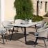 Salon de jardin SUMMER (1 table de jardin 162x102 carreaux de ciment, 6 fauteuils de jardin)