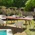 Salon de jardin SUMMER (1 table de jardin extensible 180x240, 6 fauteuils de jardin)