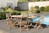 Salon de Jardin Table Teck 150/200cm + 6 Chaises pliantes SUMMER