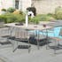 Salon de Jardin Table Teck 200x90cm + 6 chaises Jardin DETROIT ref. 30020823