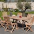 Salon de jardin Teck table 180x100cm 6 chaises SUMMER