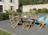 Salon de Jardin Teck Table extensible 180/240 + 6 chaises pliantes SUMMER ref. 30020845