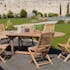 Salon de jardin Teck table ovale 180/240cm 6 chaises SUMMER