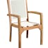 Salon de jardin Teck textile table 180cm 6 fauteuils SUMMER