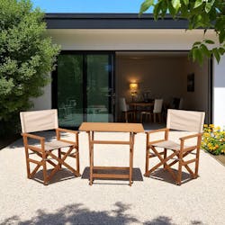 Salon jardin 2 places compact en bois TALIFA