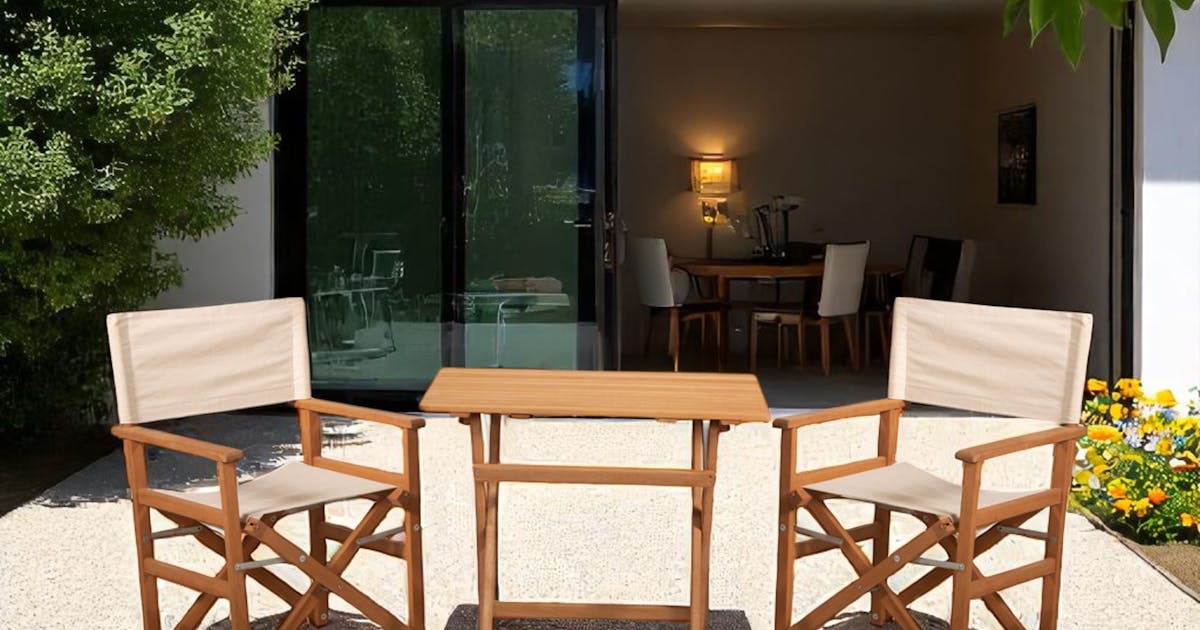 Salon jardin 2 places compact en bois TALIFA | Ensemble repas | Pier Import