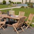 Salon jardin Teck table ovale 240X120cm 6 chaises SUMMER