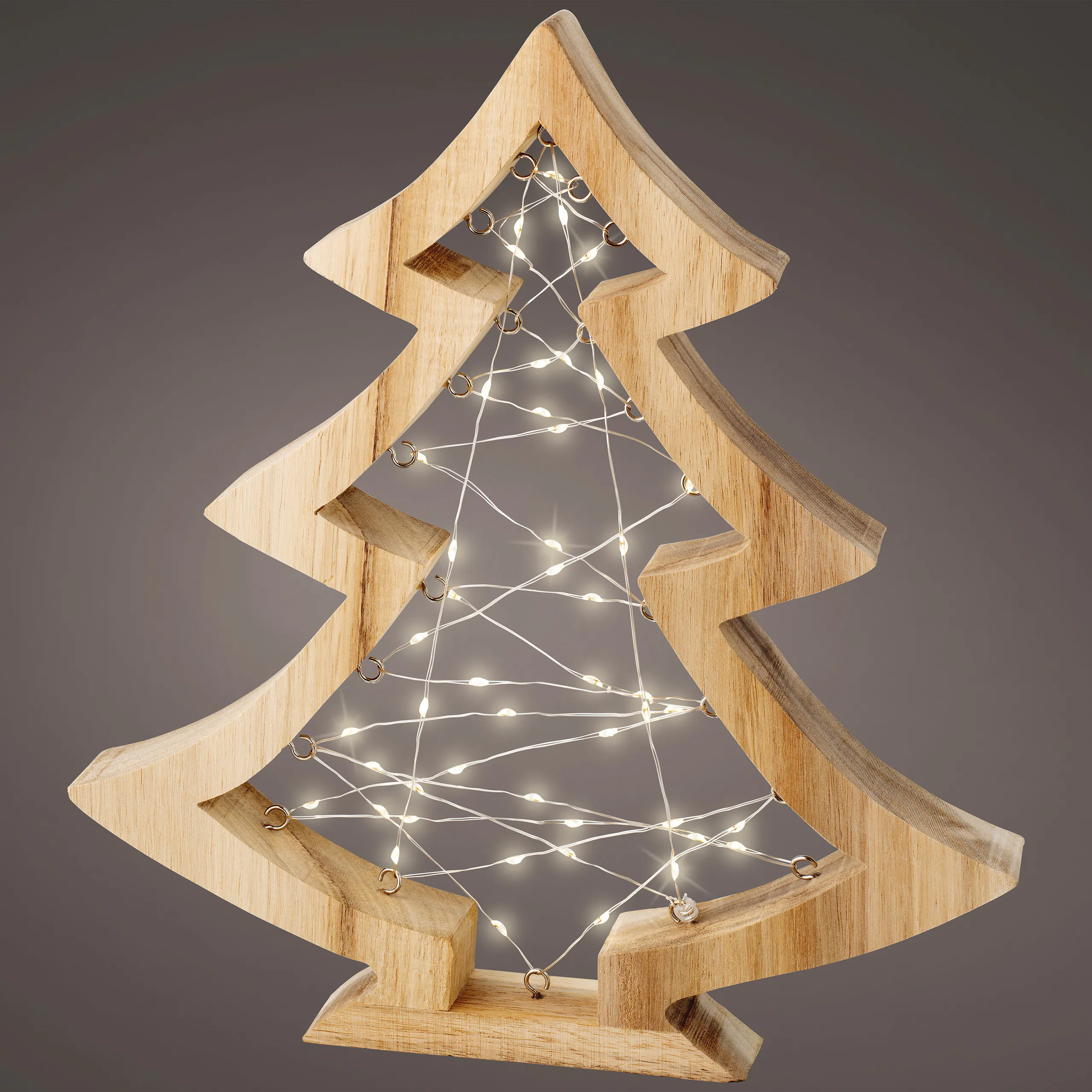 Sapin De Noël Mural En Bois Frêne Avec 80 LED – Déco Moderne Et Chaleureuse Pour Le Salon (150 Cm)