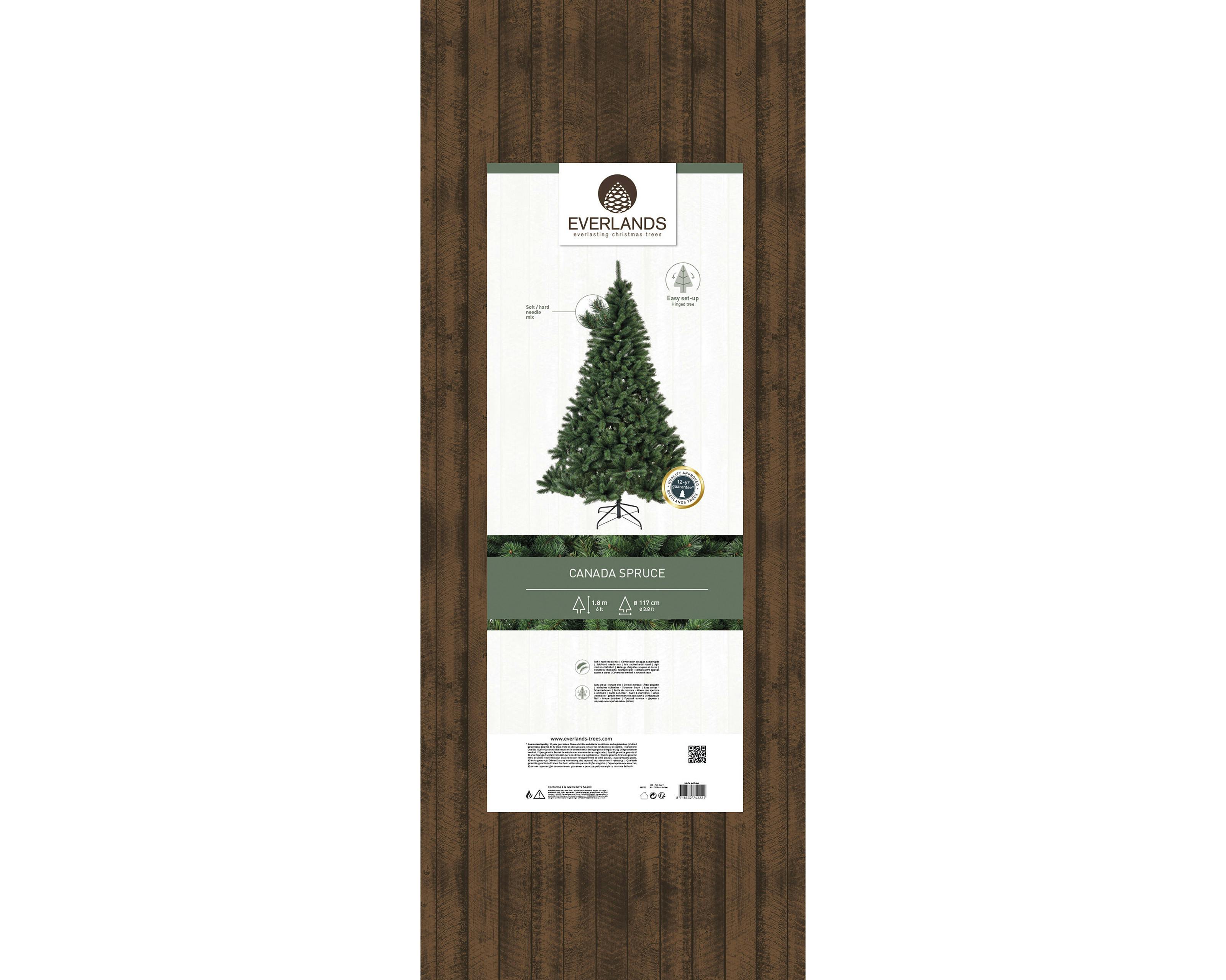Sapin De Noël Artificiel Treepool 1,8 M – 1413 Branches Mix PE/PVC – Non éclairé – Base Pliable – Qualité Supérieure