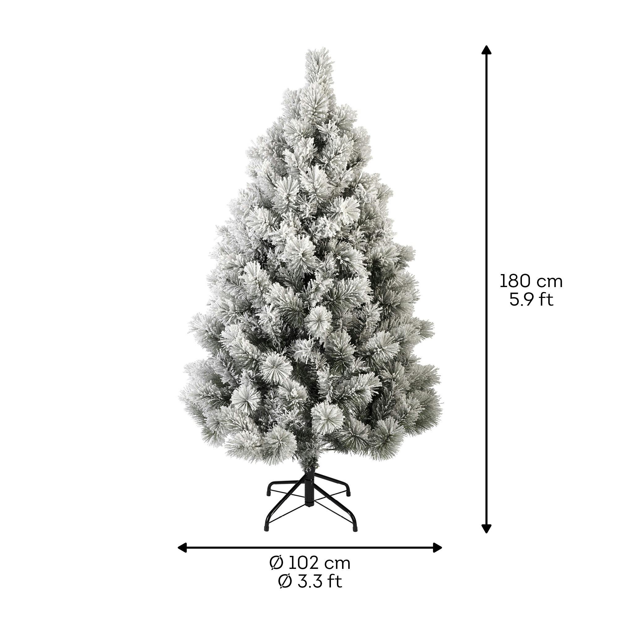 Sapin De Noël Artificiel Enneigé GIANTEX - 2,75 Mètres, Branches PVC Réalistes, Support Métal Stable, Facile à Assembler - 8