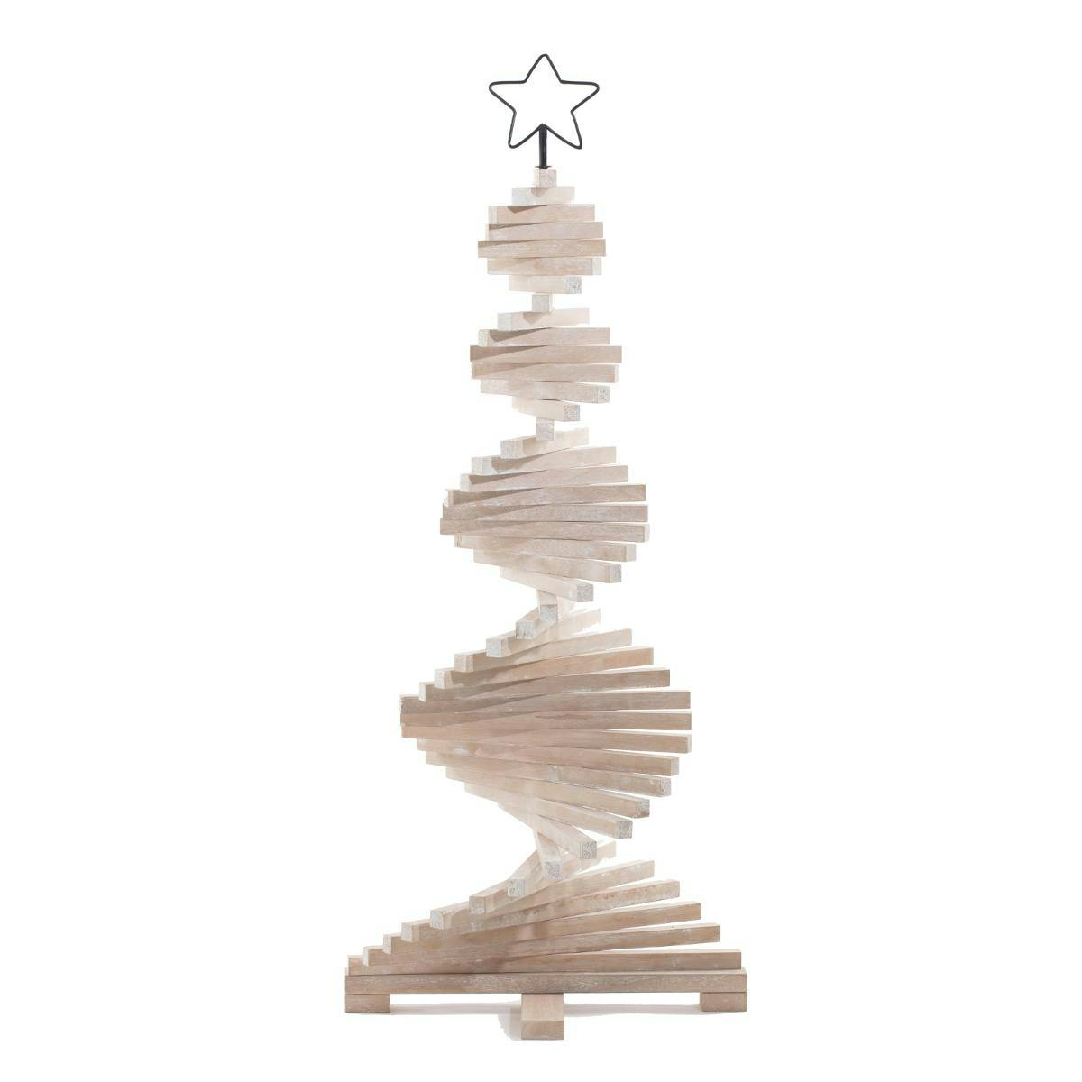 Sapin en bois articulé avec cimier en métal 113 cm