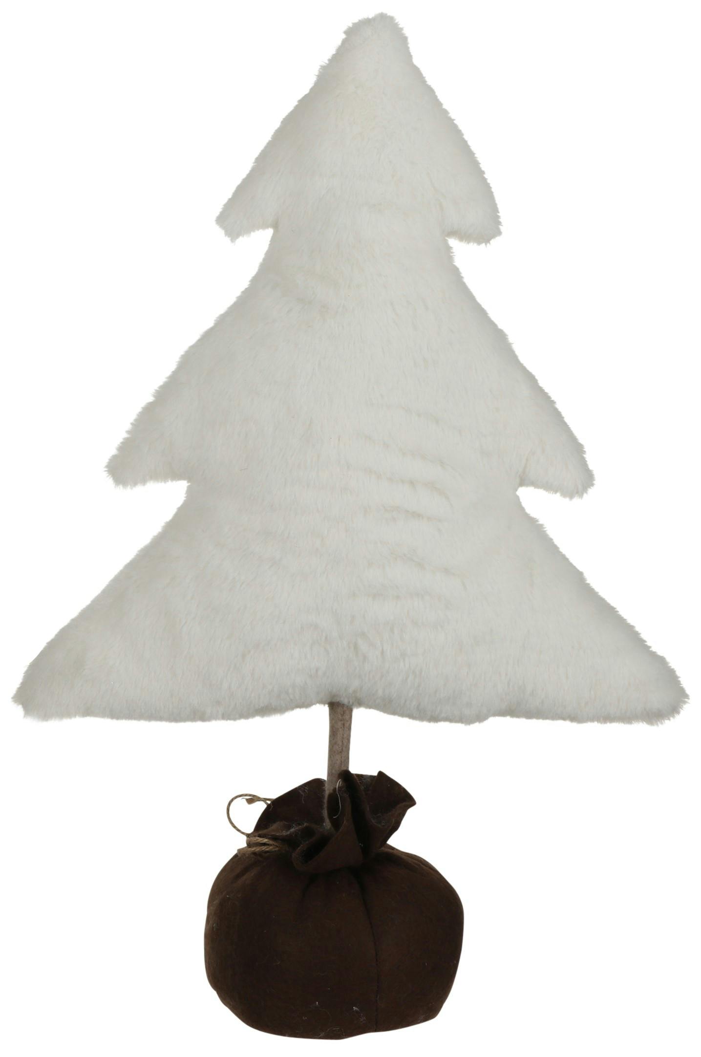 Sapin velours blanc H 45 cm