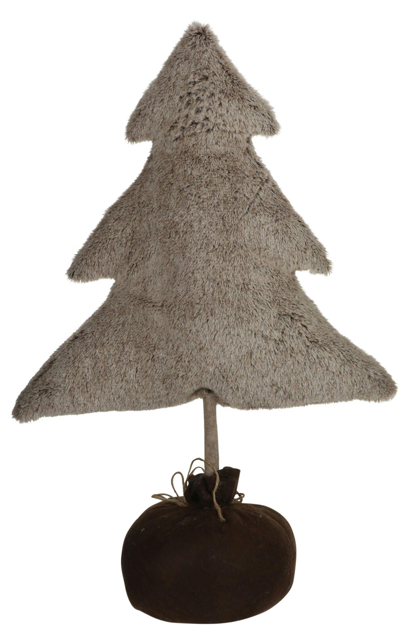 Sapin velours gris H 45 cm