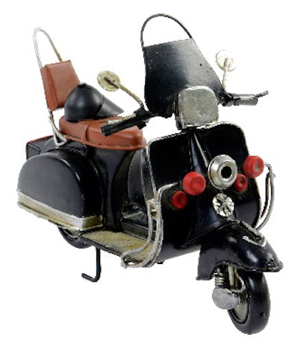 Scooter vintage déco noir métal 17cm