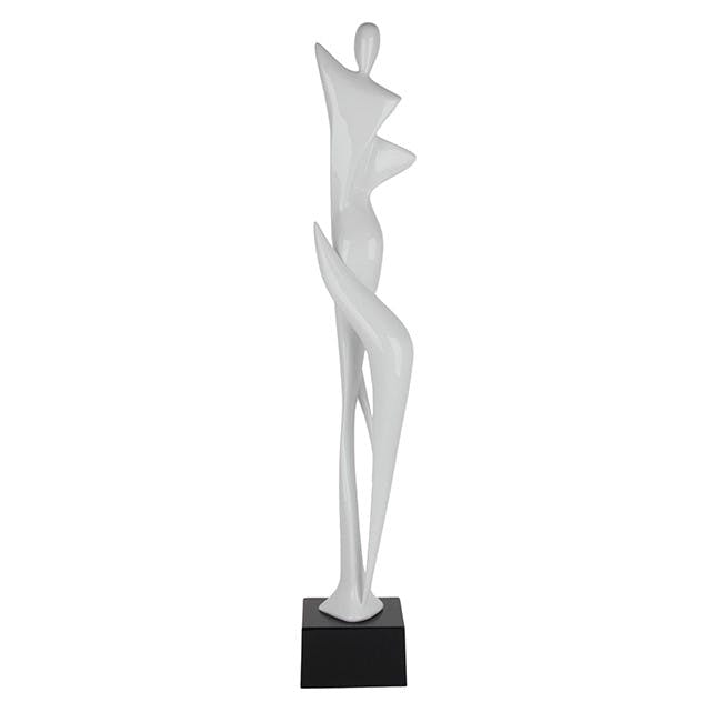 Sculpture contemporaine silhouette de femme (blanc)