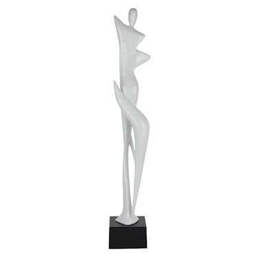  Sculpture contemporaine silhouette de femme (blanc)