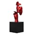 Sculpture "Estilo" visage et main rouge sur socle H57cm