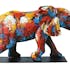 Sculpture moderne à poser éléphant en couleurs