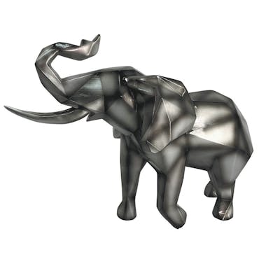  Sculpture moderne d'éléphant gris anthracite