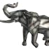 Sculpture moderne d'éléphant gris anthracite