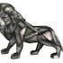 Sculpture moderne lion gris anthracite