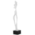 Sculpture moderne silhouette de femme couleur blanche 43 cm