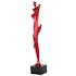 Sculpture moderne silhouette de femme couleur rouge 43 cm
