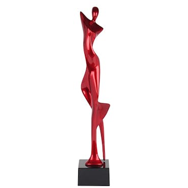  Sculpture moderne silhouette de femme couleur rouge 70 cm