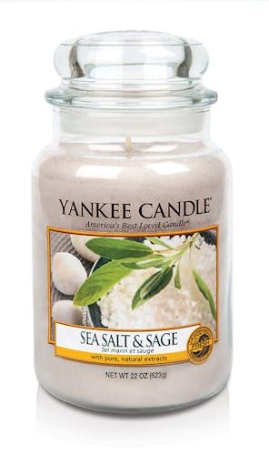 Sel marin et sauge bougie parfumée moyenne jarre YANKEE CANDLE