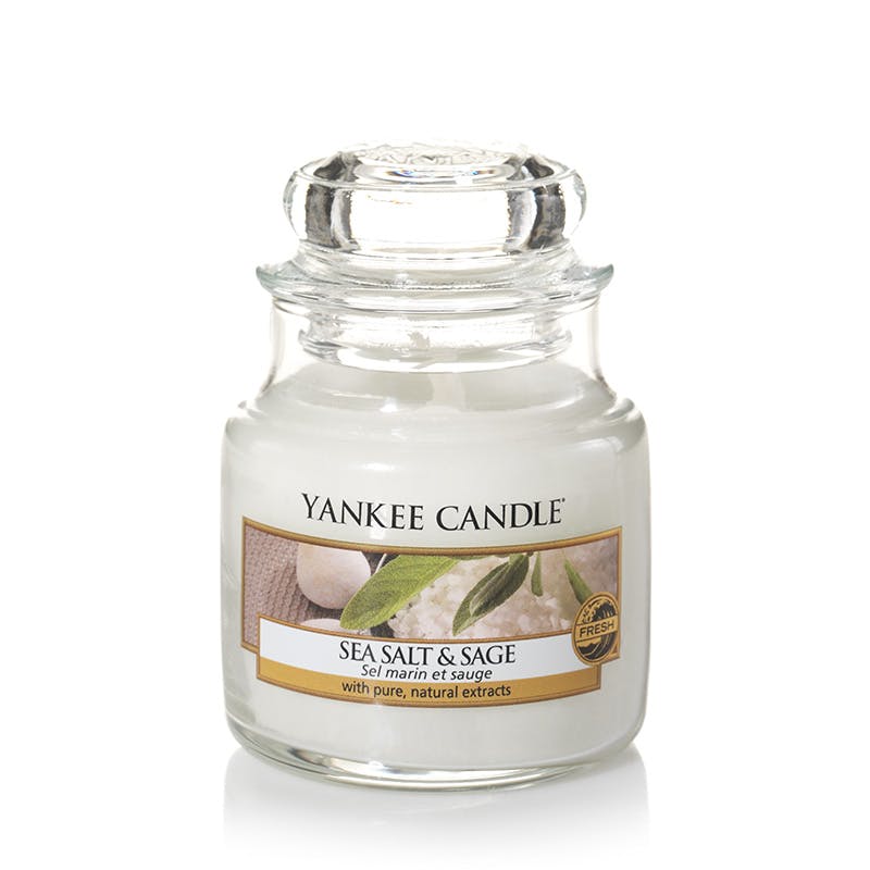 Sel marin et sauge bougie parfumée petite jarre YANKEE CANDLE