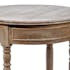 Selette bois naturel patiné grisé blanchi, table ronde D60xH75cm PAOLIA