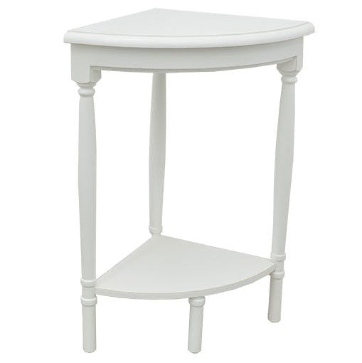 Sellette d'angle Hévéa double plateaux 57x40x74cm TRADITION