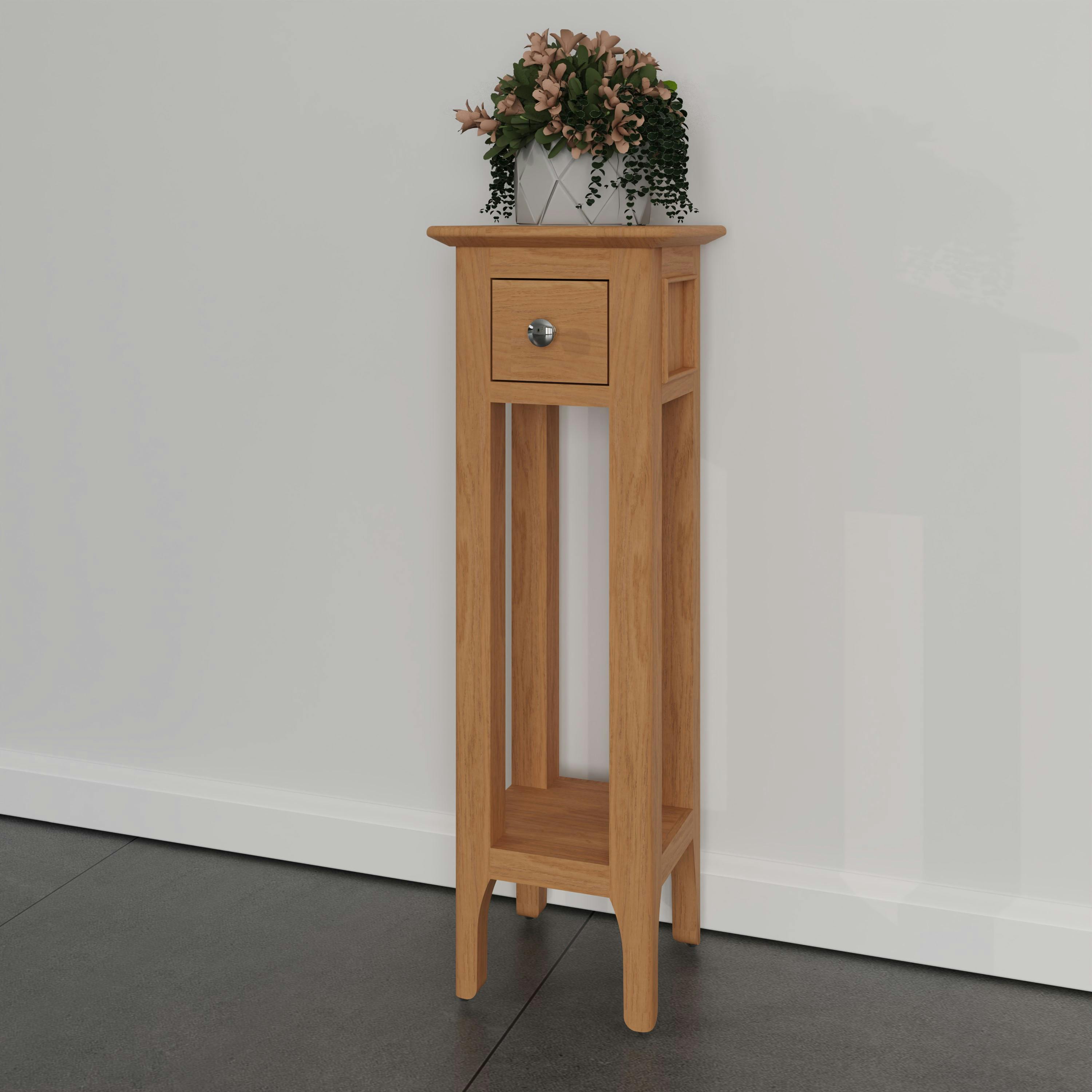 Sellette moderne en bois clair, 1 tiroir CRUZ