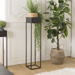 Sellette porte-plante bois-métal noir 80 cm CORUMBA