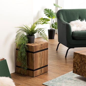 Sellette porte-plante en teck recyclé 46 cm MATT
