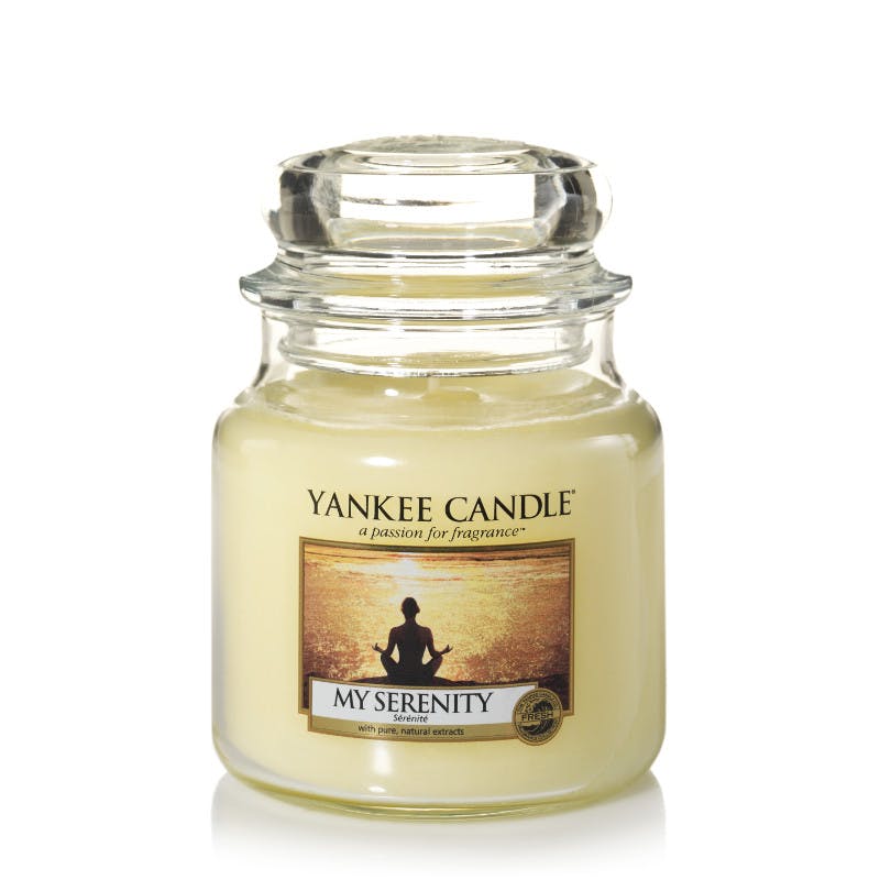 Sérénité bougie parfumée moyenne jarre YANKEE CANDLE