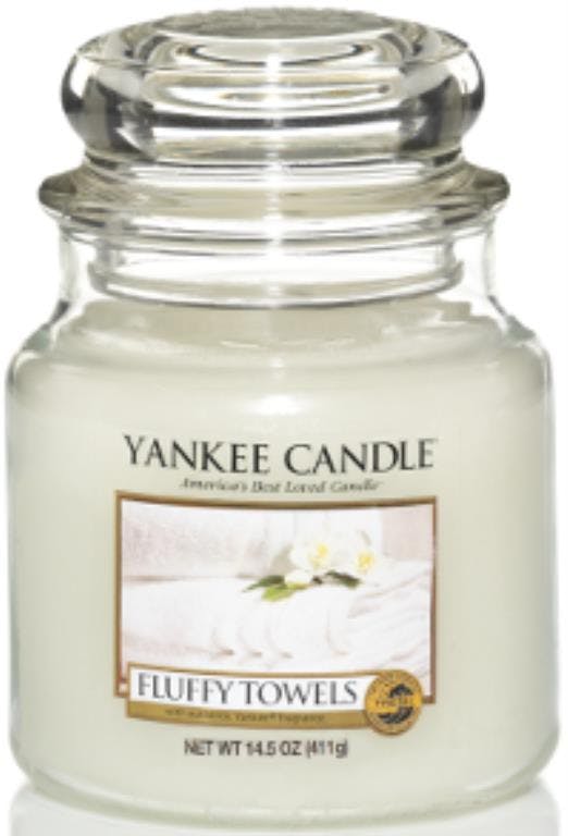 Serviettes Moelleuses bougie parfumée moyenne jarre YANKEE CANDLE