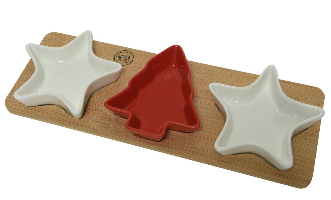 Set à apéritif sapin et étoiles