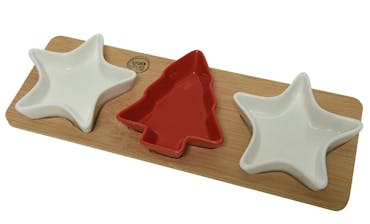  Set à apéritif sapin et étoiles
