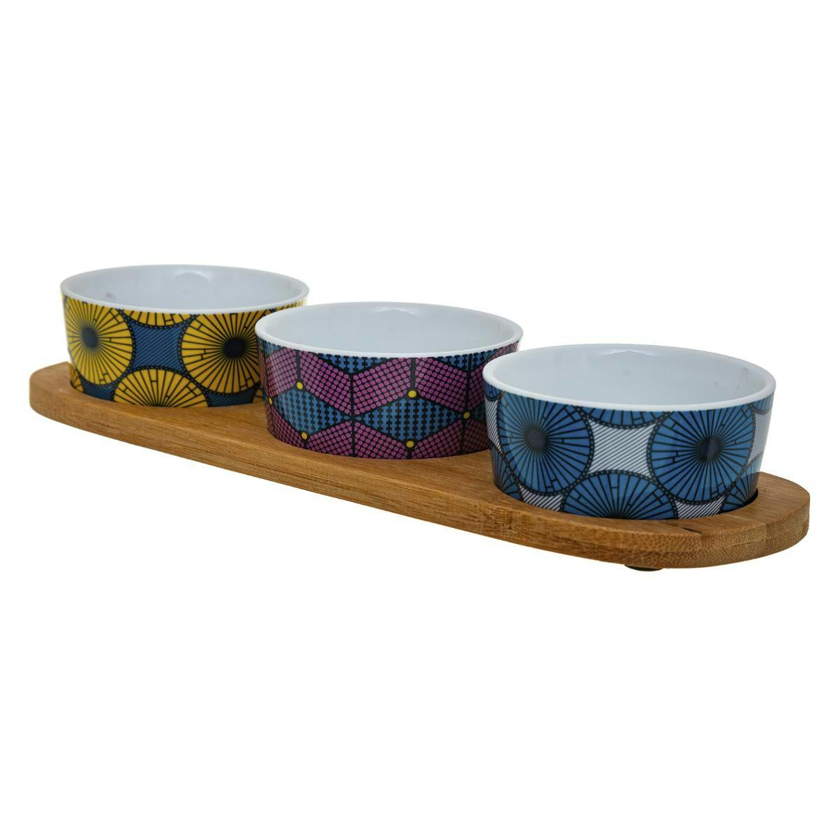 Set apéritif imprimé africain 4 pièces