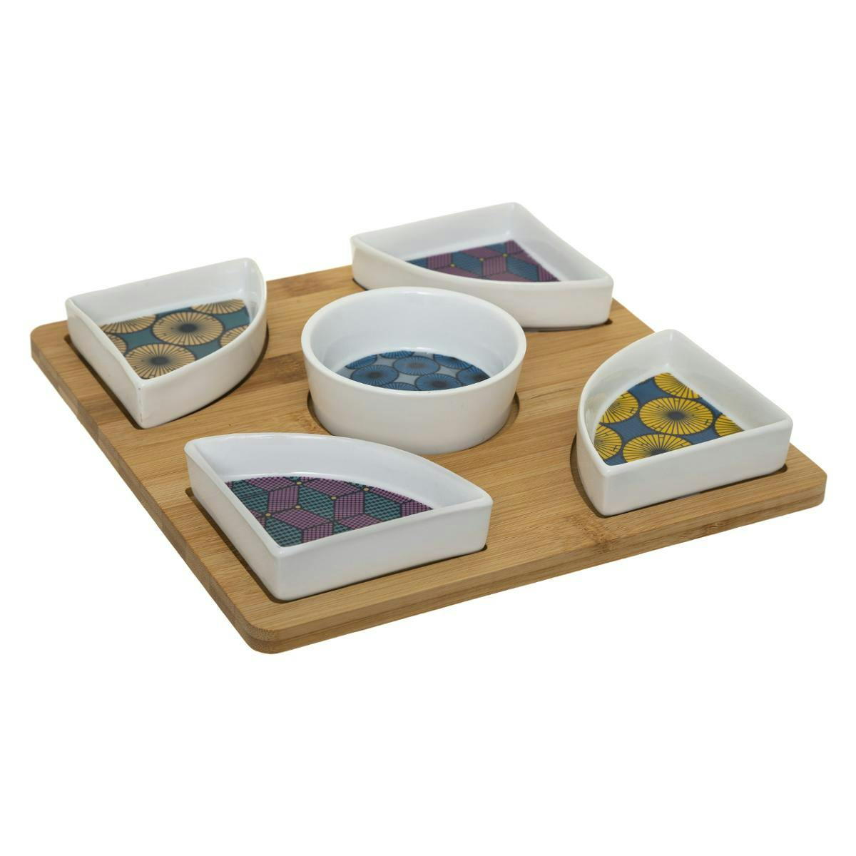 Set apéritif imprimé africain 6 pièces
