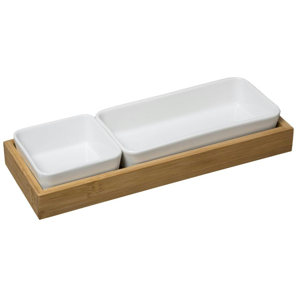 Set d'apéritif porcelaine bambou 2 coupelles