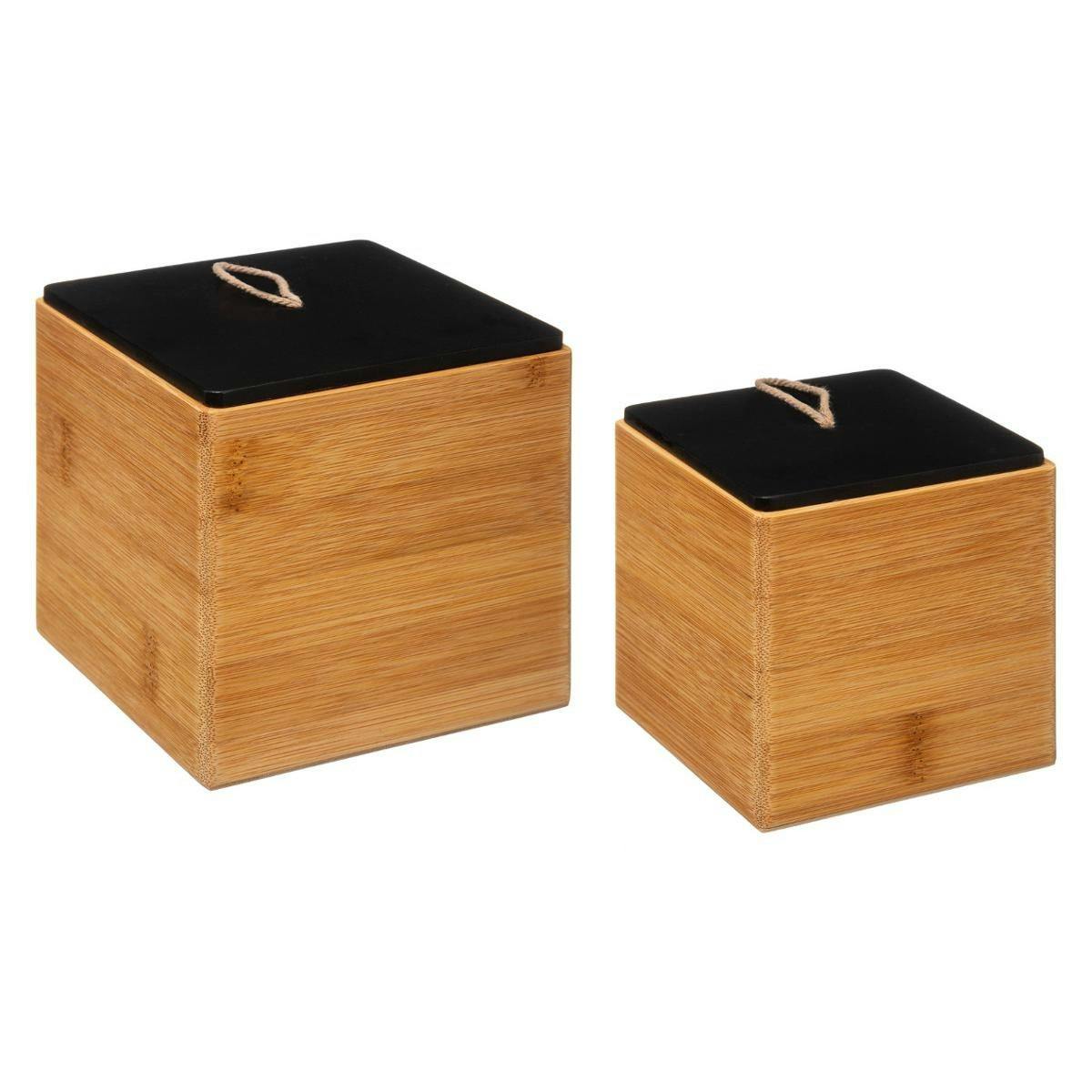 Set de 2 boîtes en bambou