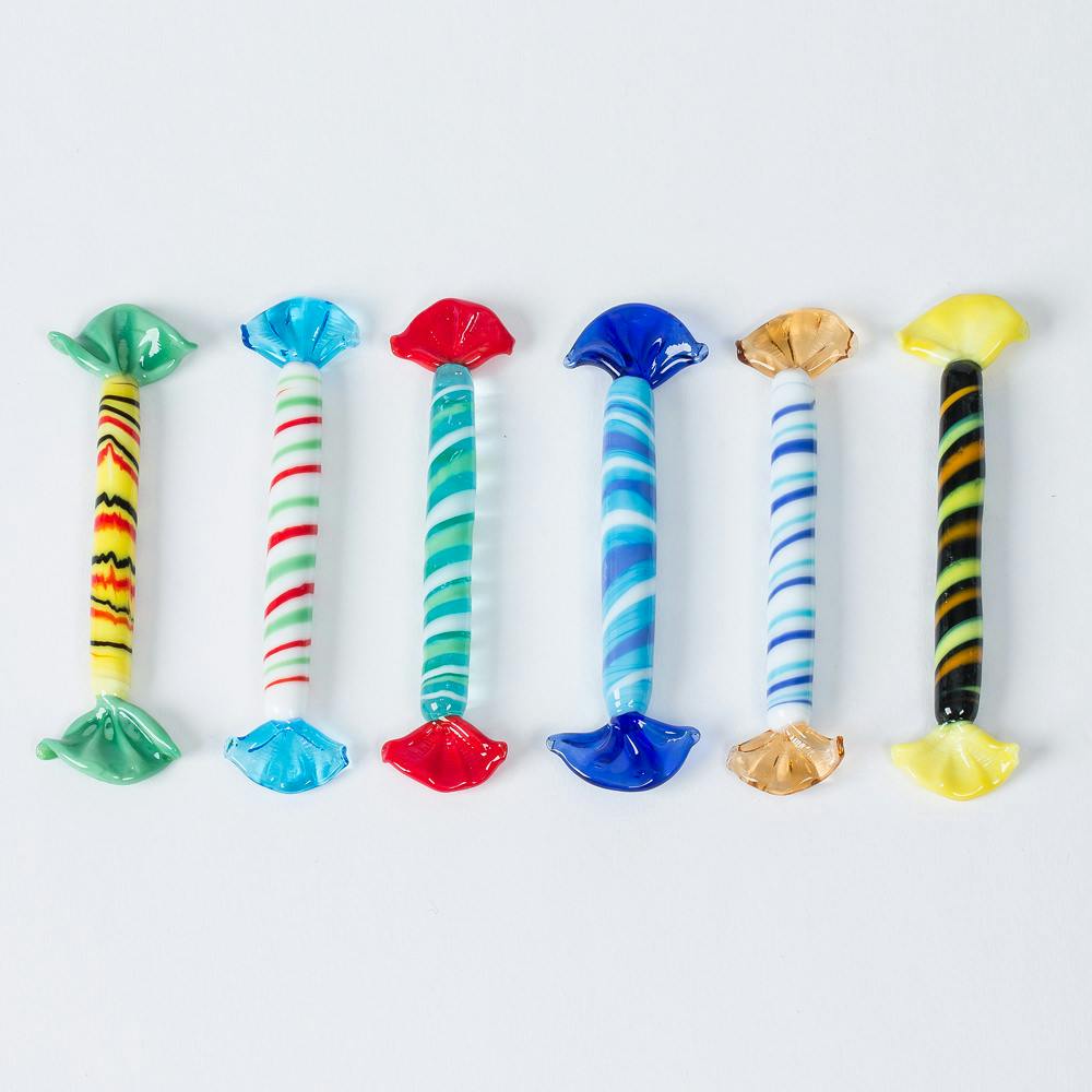 Set de 6 porte-couteaux forme sucre d'orge