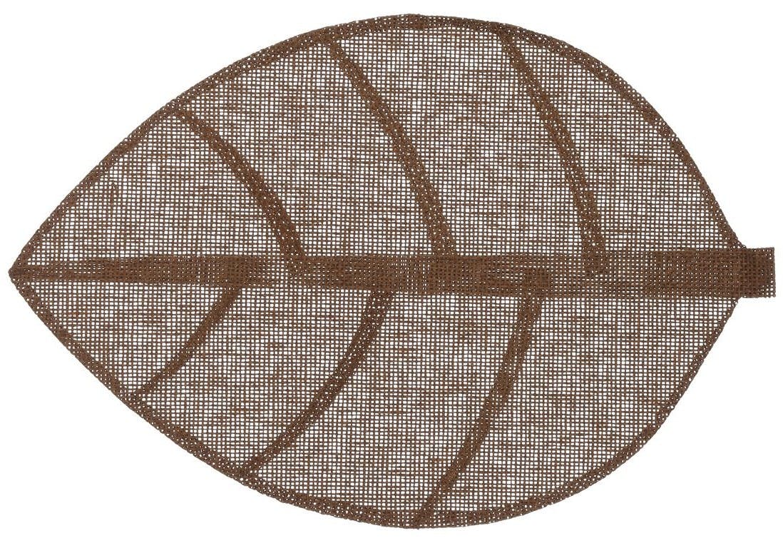 Set de table forme feuille 50 x 33 cm  Chocolat
