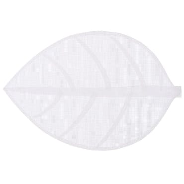 Set de table forme feuille 50 x 33 cm Gris Ivoire