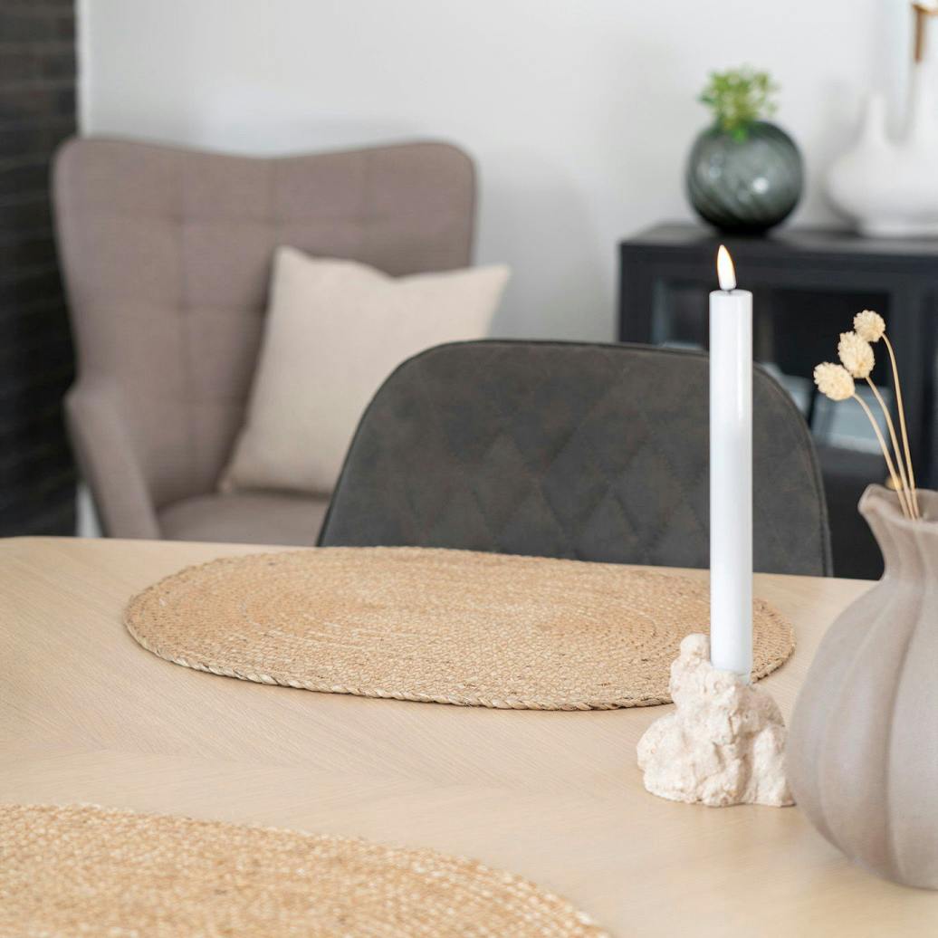 Set de table ovale en jute tressée (lot de 4)