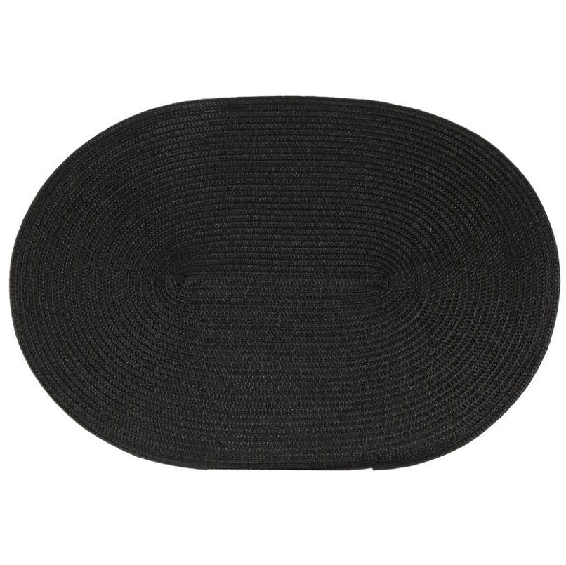 Set de Table ovale tressé noir