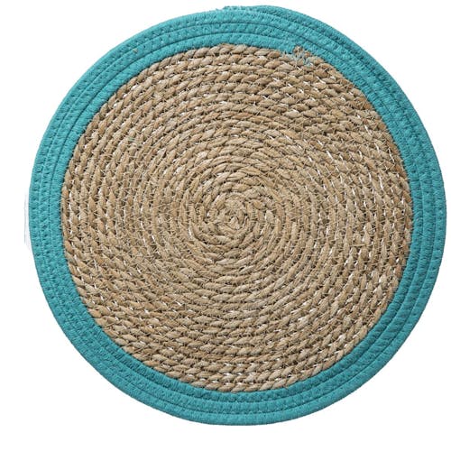 Set de table rond bleu